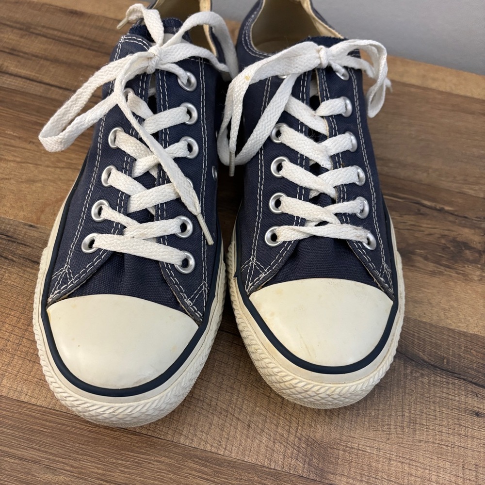 Converse Chuck Taylor All Star Low Canvas Sneakers Shoes Dark Blue Women’s - Picture 4 of 9